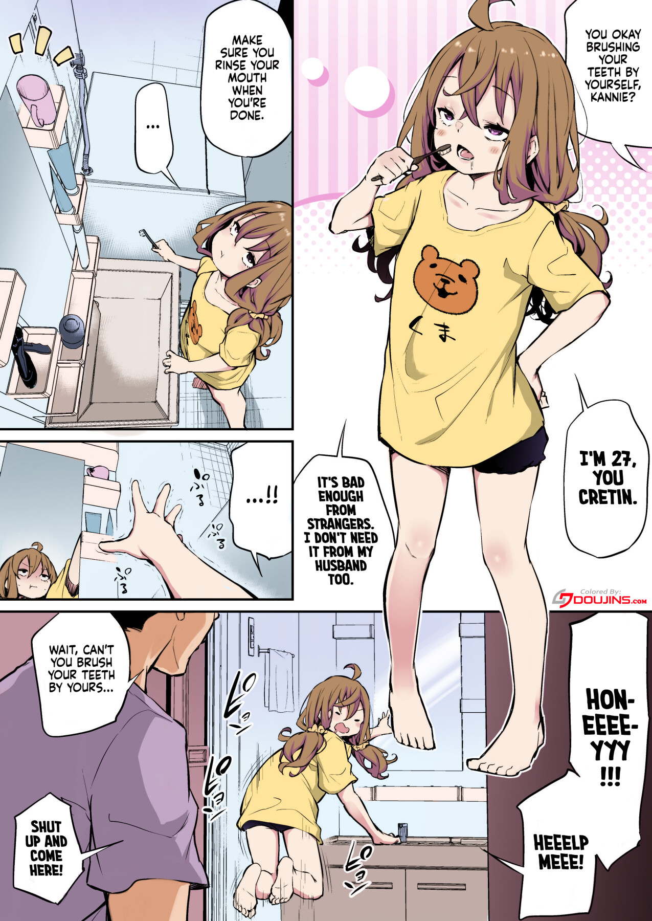 Hentai Manga Comic-Extreme Height Gap Couple 1 & 2 (Color)-Read-11